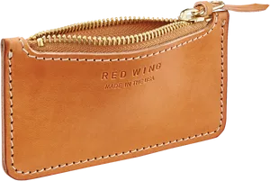 Red Wing Leather Zipper Pouch PNG Image