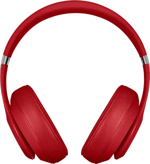 Red Wireless Headphones PNG Image