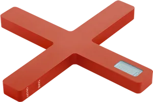 Red X Mark Objectwith Digital Display PNG Image