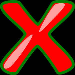 Red X Symbol Graphic PNG with transparent background