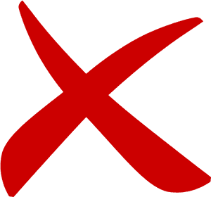 Properties We Will Not Consider - X Mark PNG image with transparent background