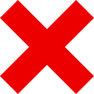 Red X Symbolon Gray Background PNG Image