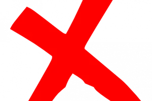 Red X Symbolon Gray Background PNG Image