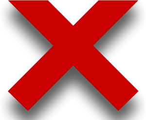 Red X Symbolon Gray Background PNG Image