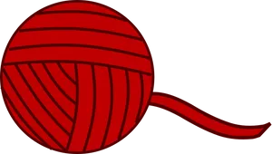 Red Yarn Ball Knitting Essential.png PNG Image