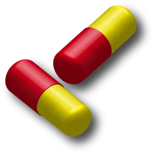 Red Yellow Capsule Pills PNG Image