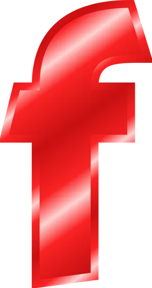 Red3 D Letter F PNG Image