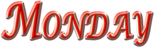 Monday Weekday, Monday, Red, Day - Monday Png, Transparent Png PNG image with transparent background