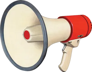 Redand Beige Megaphone PNG Image