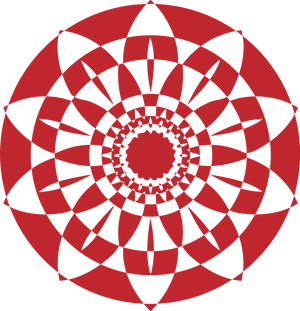 Redand Black Abstract Mandala PNG Image