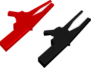 Redand Black Alligator Clips PNG Image