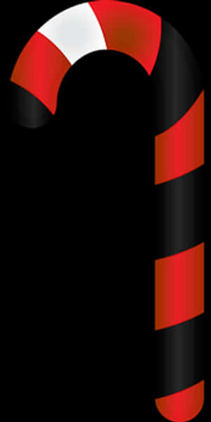 Redand Black Candy Cane PNG image with transparent background