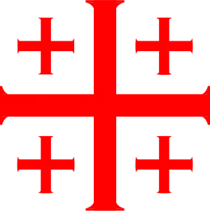 Redand Black Cross Design PNG Image