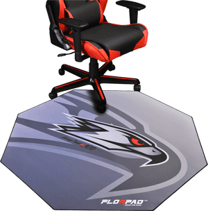 Redand Black Gaming Chairon Floor Mat PNG with transparent background