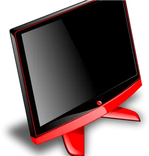 Redand Black Gaming Monitor PNG Image