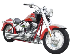 Redand Black Harley Davidson Motorcycle PNG Image