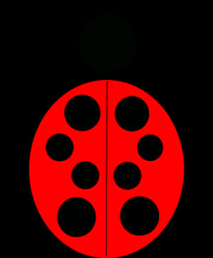 Redand Black Ladybug Illustration PNG image with transparent background