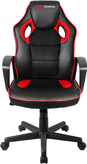 Redand Black Mars Gaming Chair PNG Image