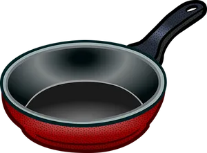 Redand Black Nonstick Frying Pan PNG Image