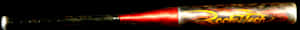 Redand Black Rock Tech Baseball Bat PNG