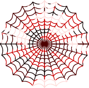 Redand Black Spider Web PNG Image