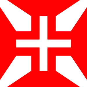 Redand Black Teutonic Cross PNG Image