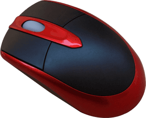 Redand Black Wireless Mouse PNG