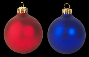 Redand Blue Christmas Ornaments PNG with transparent background