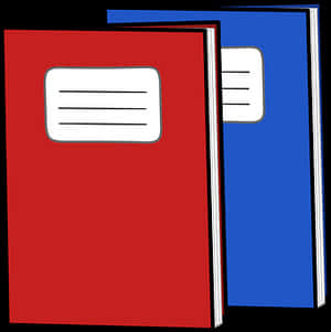Redand Blue Notebooks PNG image with transparent background