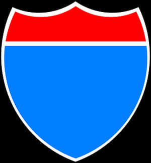 Redand Blue Shield Graphic PNG image with transparent background
