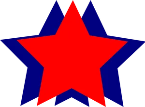 Redand Blue Star Graphic PNG Image