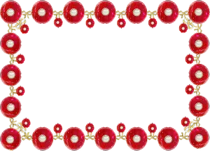 Redand Gold Jeweled Frame PNG Image