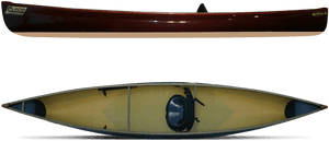 Redand Tan Solo Kayak Topand Side View PNG with transparent background