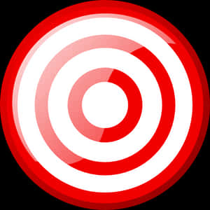Redand White Bullseye Graphic PNG image with transparent background