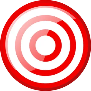 Redand White Bullseye Graphic PNG Image