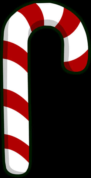 Redand White Candy Cane PNG image with transparent background