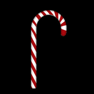 Redand White Candy Caneon Black Background PNG image with transparent background