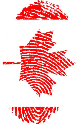 Redand White Fingerprint Map PNG Image