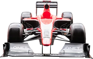 Redand White Formula One Racecar PNG Image