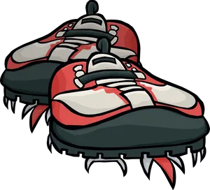 Redand White Hiking Boots PNG Image