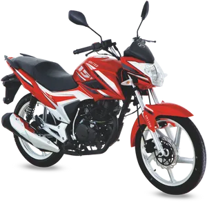 Redand White Motorcycle PNG Image