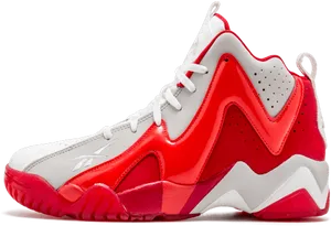 Redand White Reebok Basketball Shoe PNG Image