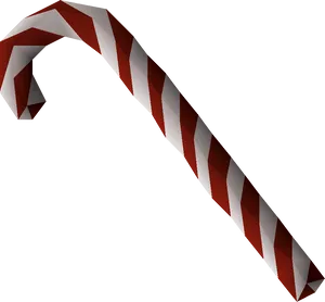 Redand White Striped Candy Cane PNG Image