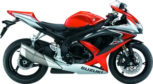 Redand White Suzuki Sportbike PNG Image