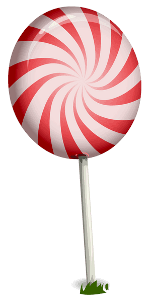 Redand White Swirl Lollipop PNG image with transparent background