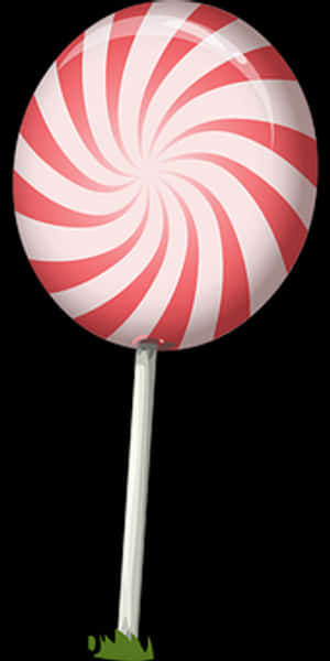 Redand White Swirl Lollipop PNG image with transparent background