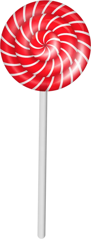 Redand White Swirl Lollipop PNG Image