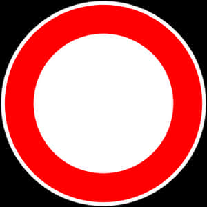 Redand White Traffic Sign PNG image with transparent background