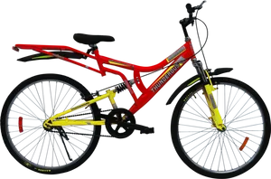 Redand Yellow Mountain Bike PNG Image