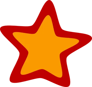 Redand Yellow Star Graphic PNG Image